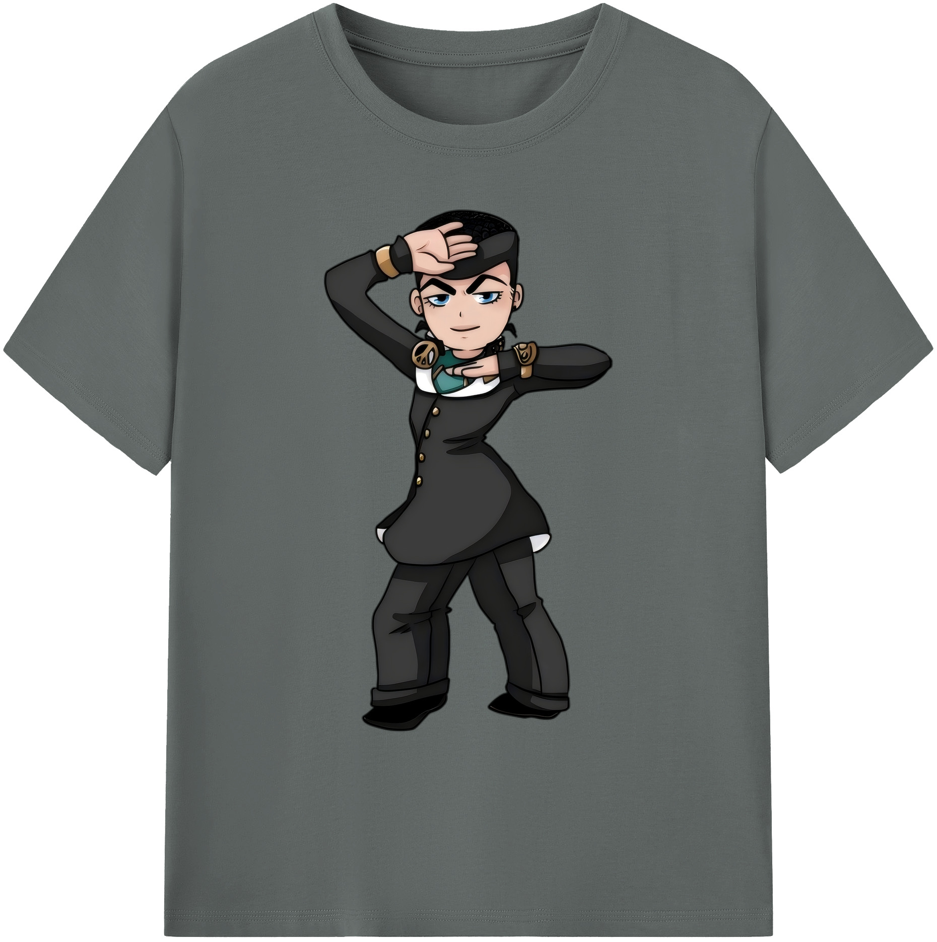 （画像用） ジョジョの奇妙な冒険 ひがしかた じょうすけ JoJo's Bizarre Adventure Higashikata Josuke 綿100％ メンズ半袖Tシャツ｜肌触りやわらか＆通気性